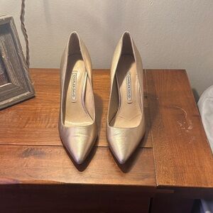 Charles David Metallic Gold Heels